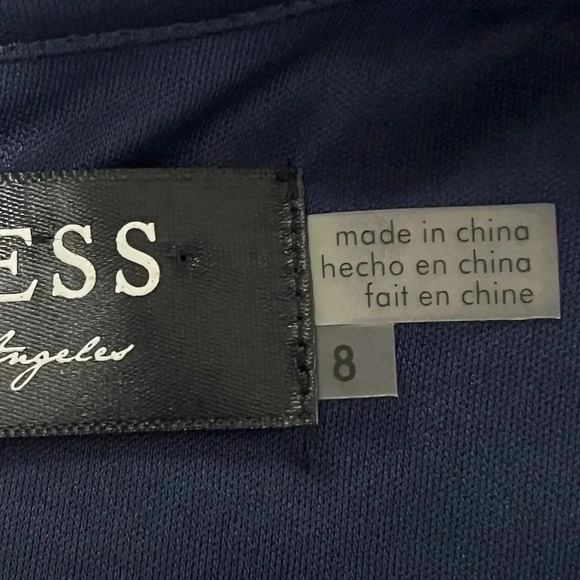 Guess Los Angeles Sleeveless V-Neck Bodycon Diamond Pattern Dress - Picture 11 of 15